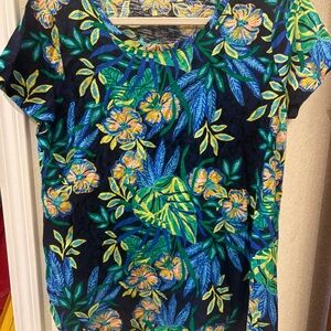 Lilly Pulitzer Vibrant Floral Short Sleeve Tee